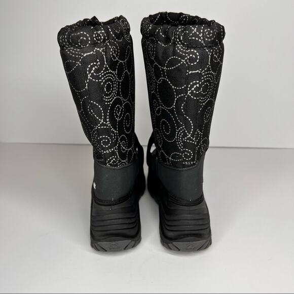 KAMIK snow boots women's 6 black white swirl insulated waterproof winter ankle - Picture 4 of 14